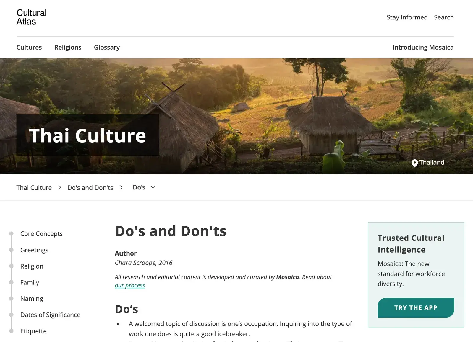a thai page on culture atlas